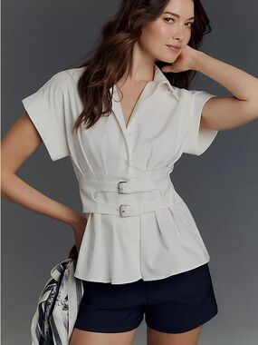 Tobie Pleated Blouse by Exquise